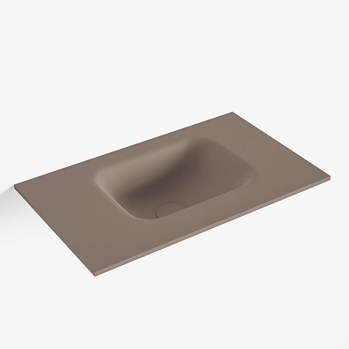 LEX Smoke Lavabo encastré solid surface 50cm. Position lavabo Droite.