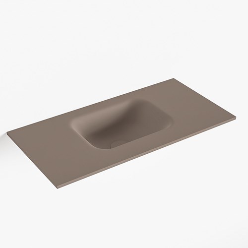 LEX Smoke einbauwaschbecken solid surface (mineralwerkstoff) 61cm. Waschbeckenposition Mittig.