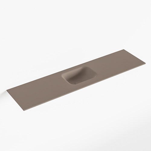 LEX Smoke Lavabo encastrado solid surface 120cm. Posición del fregadero Centro.