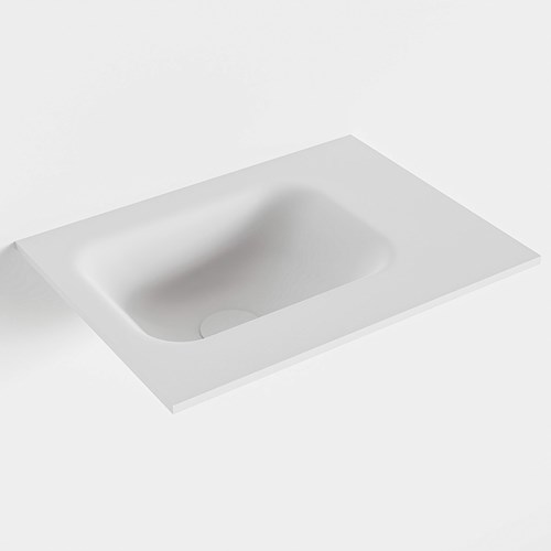 LEX Talc solid surface inleg wastafel voor badmeubel 41cm. Positie wasbak links