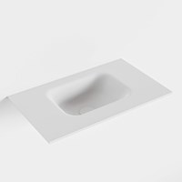LEX Talc solid surface inleg wastafel voor toiletmeubel 50cm. Positie wasbak midden
