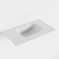 LEX Talc Lavabo encastrado solid surface 50cm. Posición del fregadero Derecho.
