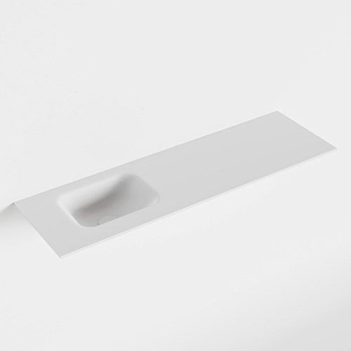 LEX Talc solid surface inleg wastafel voor badmeubel 101cm. Positie wasbak links