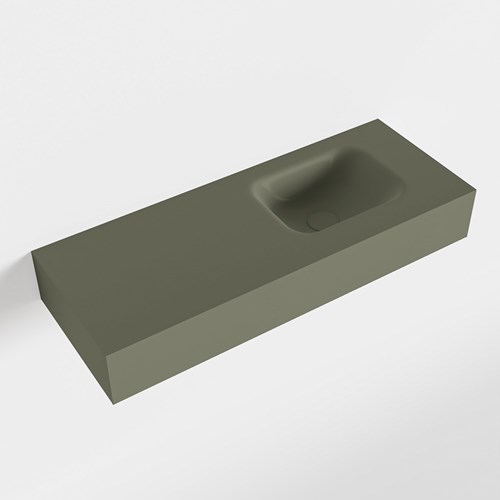 LEX Army Lavabo sospeso à parete solid surface 80cm. Posizione lavabo Destra.
