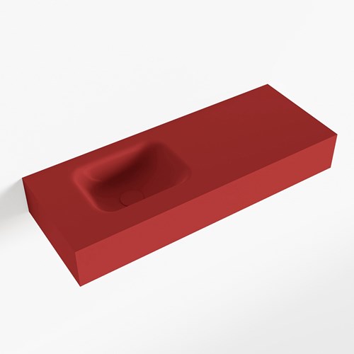 LEX Fire Lavabo suspendido de solid surface 80cm. Posición del fregadero Izquierda.