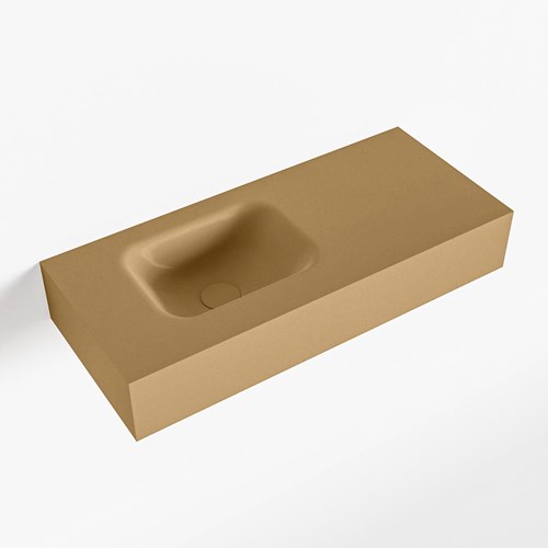 LEX Oro Lavabo suspendido de solid surface 70cm. Posición del fregadero Izquierda.