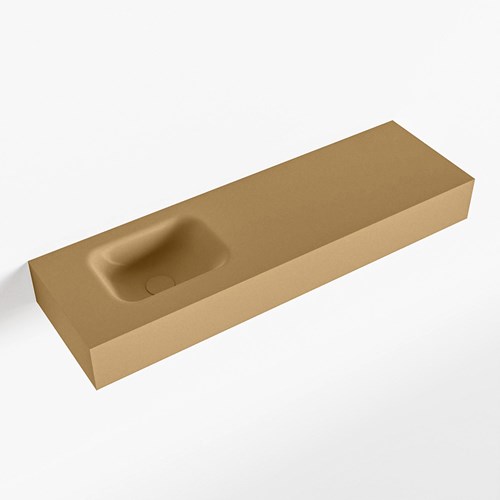 LEX Oro Lavabo suspendido de solid surface 100cm. Posición del fregadero Izquierda.