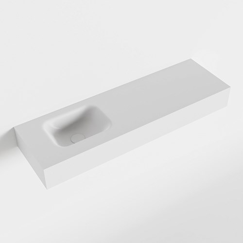 LEX Talc Lavabo suspendido de solid surface 100cm. Posición del fregadero Izquierda.