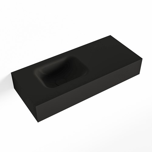 LEX Urban vrijhangende solid surface wastafel 70cm. Positie wasbak links