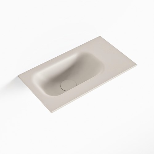 EDEN Linen Lavabo encastrado solid surface 40cm. Posición del fregadero Izquierda.