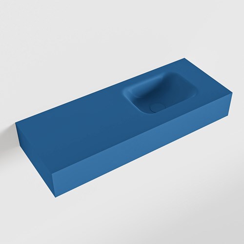 LEX Jeans Lavabo suspendido de solid surface 80cm. Posición del fregadero Derecho.
