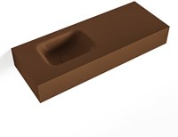LEX Rust Lavabo mural solid surface 80cm. Position lavabo Gauche.