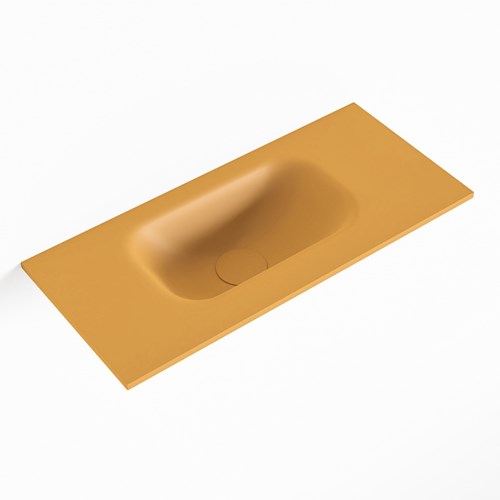 EDEN Ocher Lavabo encastrado solid surface 50cm. Posición del fregadero Izquierda.
