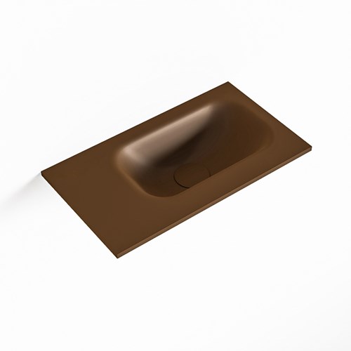 EDEN Rust Lavabo encastrado solid surface 40cm. Posición del fregadero Derecho.