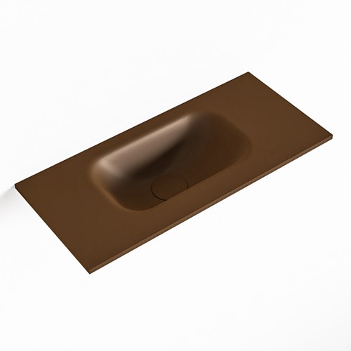 EDEN Rust Lavabo encastré solid surface 50cm. Position lavabo Gauche.