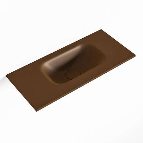 EDEN Rust einbauwaschbecken solid surface (mineralwerkstoff) 50cm. Waschbeckenposition Rechts.