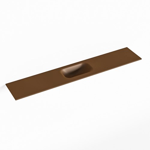 EDEN Rust Lavabo encastrado solid surface 120cm. Posición del fregadero Centro.