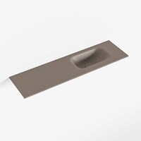 EDEN Smoke Lavabo incasso solid surface 80cm. Posizione lavabo Destra.