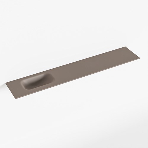EDEN Smoke Lavabo encastrado solid surface 120cm. Posición del fregadero Izquierda.