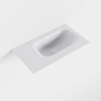 EDEN Talc Lavabo incasso solid surface 40cm. Posizione lavabo Destra.