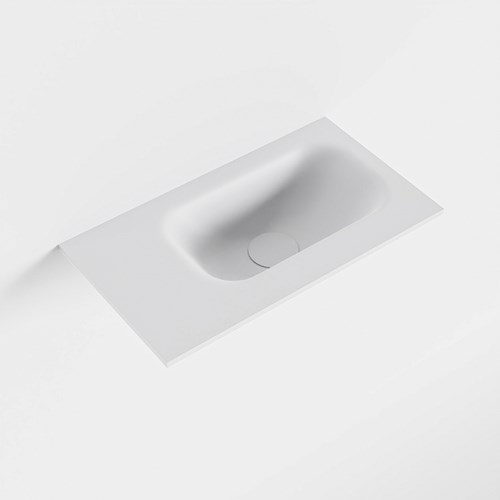 EDEN Talc Lavabo incasso solid surface 40cm. Posizione lavabo Destra.