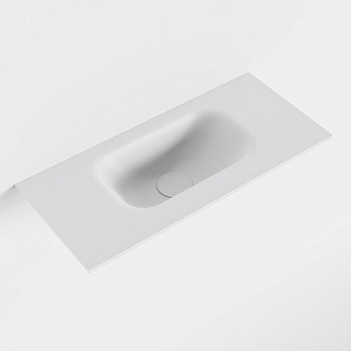 EDEN Talc einbauwaschbecken solid surface (mineralwerkstoff) 51cm. Waschbeckenposition Mittig.