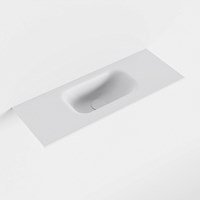 EDEN Talc solid surface inleg wastafel voor toiletmeubel 60cm. Positie wasbak midden