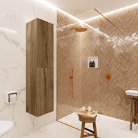 BEAM 160cm bathroom column color Chai with 2 doors.-3