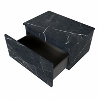 ALAN módulo mueble de baño estrecho 1 cajón 60cm color Marquina Melamina.-3