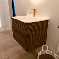 CIRO-DLUX 70cm badmeubel onderkast Dusk 2 lades. Wastafel CLOUD Midden 1 kraangat kleur Opalo.-2