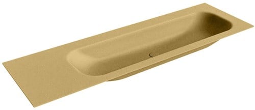 BIG LARGE Oro Lavabo encastrado de solid surface 150cm. Posición del fregadero Derecho.