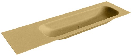 BIG LARGE Oro Lavabo encastrado de solid surface 161cm. Posición del fregadero Derecho.