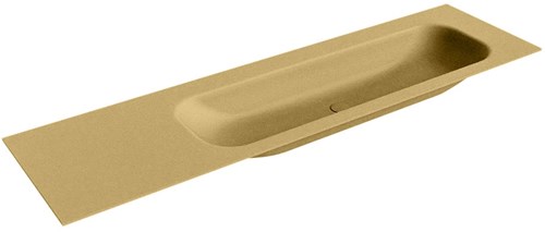 BIG LARGE Oro Lavabo encastrado de solid surface 170cm. Posición del fregadero Derecho.