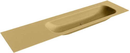 BIG LARGE Oro Lavabo encastrado de solid surface 181cm. Posición del fregadero Derecho.