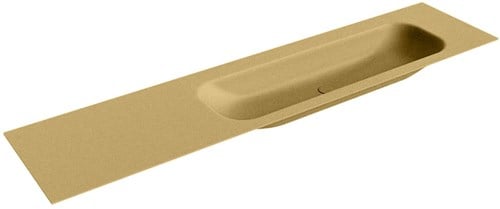 BIG LARGE Oro Lavabo encastrado de solid surface 200cm. Posición del fregadero Derecho.