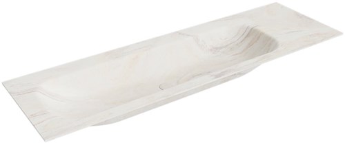 BIG Large Ostra Inset / Built-in Basin solid surface 151cm. Position basin Left.