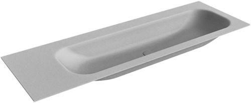BIG LARGE Plata Lavabo encastrado de solid surface 141cm. Posición del fregadero Derecho.