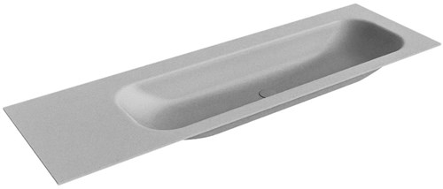 BIG LARGE Plata Lavabo encastrado de solid surface 150cm. Posición del fregadero Derecho.