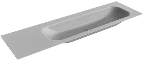 BIG LARGE Plata Lavabo encastrado de solid surface 160cm. Posición del fregadero Derecho.