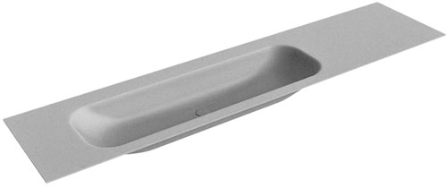 BIG LARGE Plata Lavabo encastrado de solid surface 200cm. Posición del fregadero Izquierda.