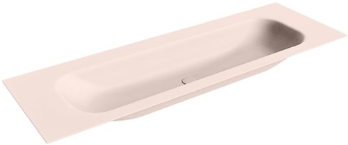 BIG LARGE Rosee Lavabo encastrado de solid surface 141cm. Posición del fregadero Centro.