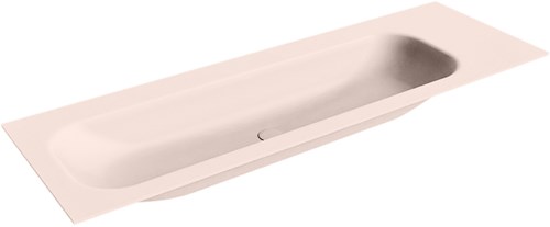 BIG LARGE Rosee Lavabo encastrado de solid surface 140cm. Posición del fregadero Izquierda.