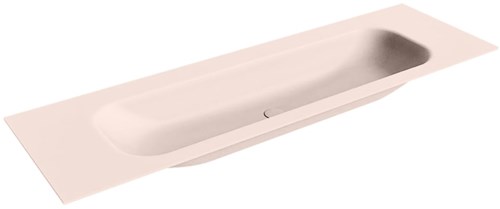 BIG LARGE Rosee Lavabo encastrado de solid surface 150cm. Posición del fregadero Centro.