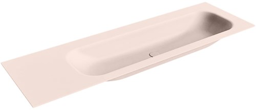 BIG LARGE Rosee Lavabo encastrado de solid surface 151cm. Posición del fregadero Derecho.