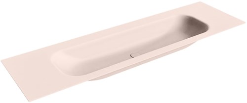 BIG Large Rosee Lavabo incasso solid surface 161cm. Posizione lavabo Centro.