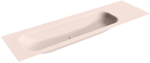BIG LARGE Rosee Lavabo encastrado de solid surface 160cm. Posición del fregadero Izquierda.