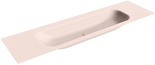 BIG LARGE Rosee Lavabo encastrado de solid surface 171cm. Posición del fregadero Centro.