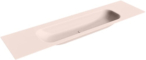 BIG LARGE Rosee Lavabo encastrado de solid surface 181cm. Posición del fregadero Centro.