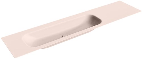 BIG LARGE Rosee Lavabo encastrado de solid surface 200cm. Posición del fregadero Izquierda.