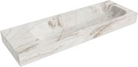 BIG LARGE Frappe Lavabo mural solid surface 140cm. Position lavabo Droite rebord 12cm.